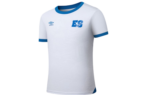 Umbro 2025 El Salvador Away Jersey - Black/White/Sky Blue
