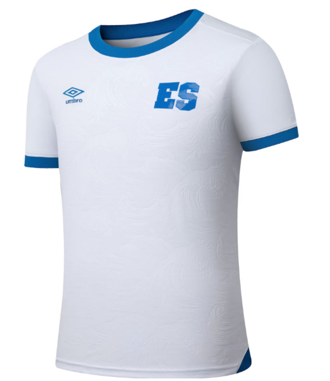 Umbro Umbro 2025 El Salvador Away Jersey - White/Sky Blue