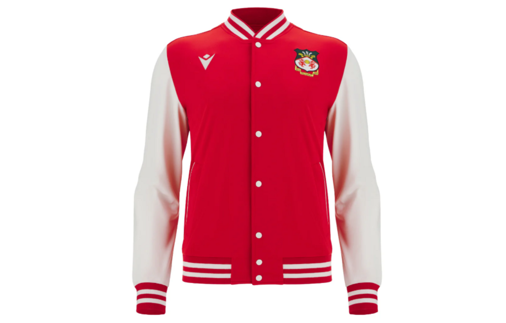 Macron Wrexham AFC  2025 - 26 Authentic Varsity Jacket - Red/White