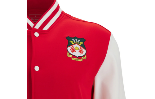 Macron Wrexham AFC  2025 - 26 Authentic Varsity Jacket - Red/White