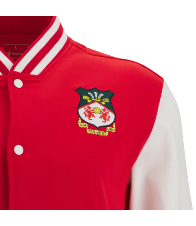 Macron Macron Wrexham AFC  2025 - 26 Authentic Varsity Jacket - Red/White