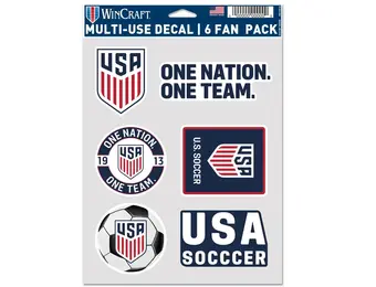 WinCraft USA United States National Team Multi Use 6 Pack Soccer Fan Decal