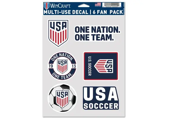 WinCraft USA United States National Team Multi Use 6 Pack Soccer Fan Decal