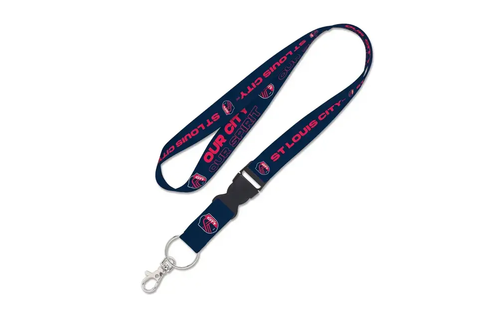 Wincraft Saint Louis SC Soccer Lanyard w/ Detachable buckle - Navy Blue/Pink