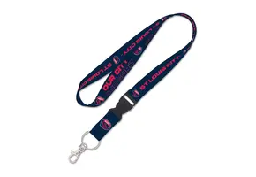 Wincraft Saint Louis SC  Soccer Lanyard w/ Detachable buckle - Navy Blue/Pink