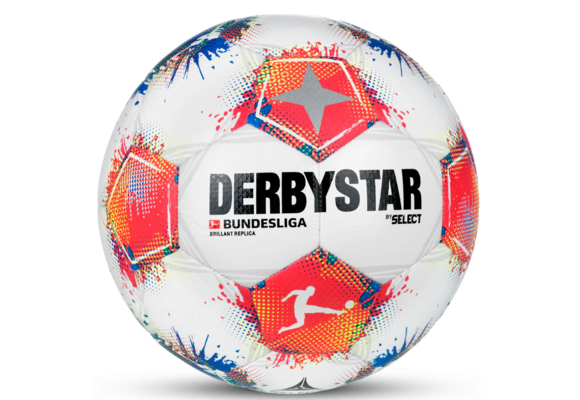 Select Derbystar Bundesliga 25 / 26Soccer Ball - White/Crimson/Multi