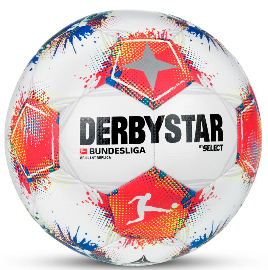 Select Derbystar Bundesliga 25 / 26Soccer Ball - White/Crimson/Multi