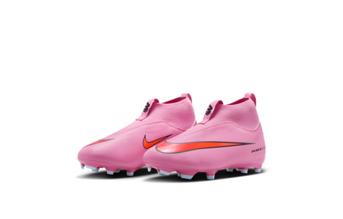 Nike Jr Zoom Mercurial Superfly 10 Academy FG Cleats - Magic Flamingo/Total Crimson/Black