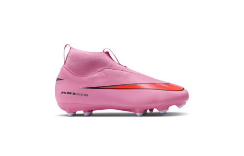 Nike Jr Zoom Mercurial Superfly 10 Academy FG Cleats - Magic Flamingo/Total Crimson/Black