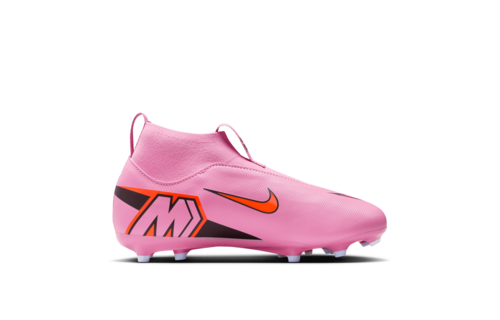 Nike Jr Zoom Mercurial Superfly 10 Academy FG Cleats - Magic Flamingo/Total Crimson/Black