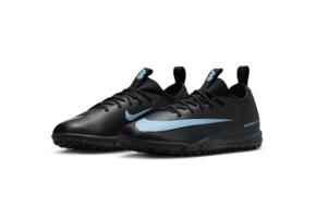 Nike Jr. Zoom Mercurial Vapor 16 Academy TF Fear Nothing Turf Shoes- Black/Ice Blue