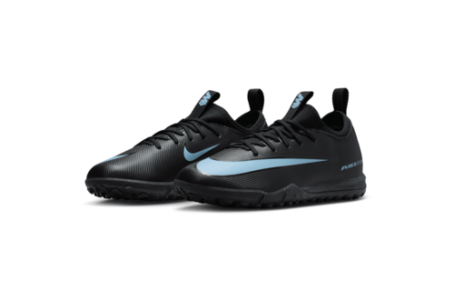 Nike Jr. Zoom Mercurial Vapor 16 Academy TF Fear Nothing Turf Shoes- Black/Ice Blue