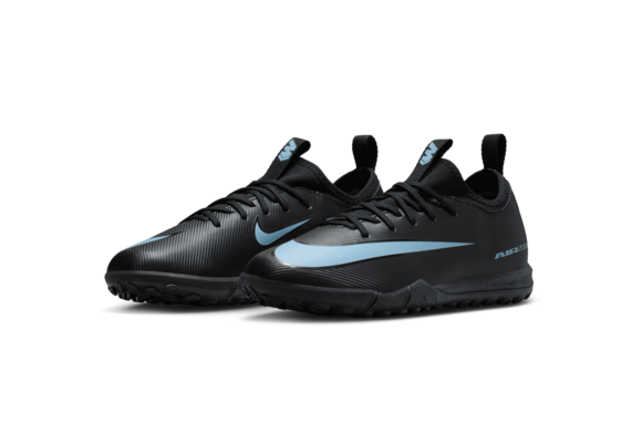 Nike Jr. Zoom Mercurial Vapor 16 Academy TF Fear Nothing Turf Shoes- Black/Ice Blue