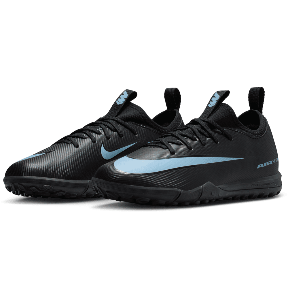 Nike Jr. Zoom Mercurial Vapor 16 Academy TF Fear Nothing Turf Shoes- Black/Ice Blue