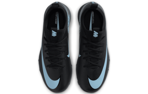 Nike Jr. Zoom Mercurial Vapor 16 Academy TF Fear Nothing Turf Shoes- Black/Ice Blue