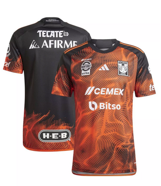 adidas adidas UANL Tigres 2023 - 24 Third Jersey - Power Orange/Black/Multi
