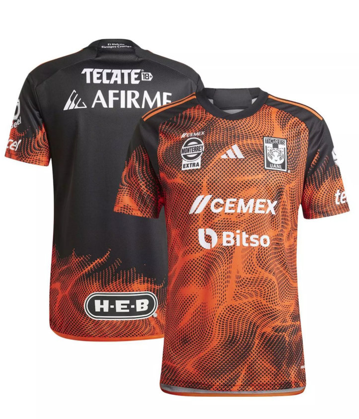 adidas UANL Tigres 2023 - 24 Third Jersey - Power Orange/Black/Multi