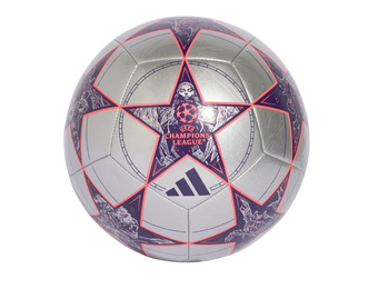 adidas UCL Champions League 2025 - 26 KO Club Ball - Silver Metallic/Dark Purple/Turbo