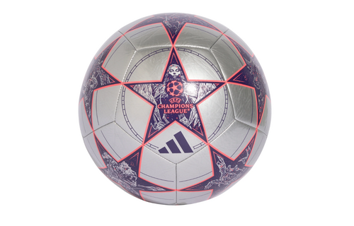 adidas UCL Champions League 2025 - 26 KO Club Ball - Silver Metallic/Dark Purple/Turbo