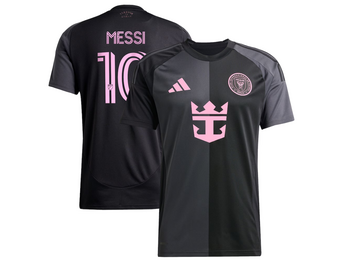 adidas Inter Miami 2025 - 26 Messi # 10 Away Jersey - Black/Bliss Pink