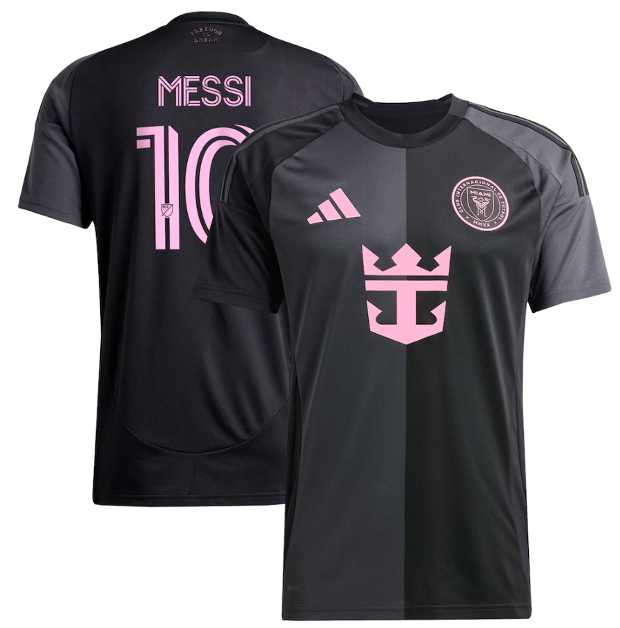 adidas Inter Miami 2025 - 26 Messi # 10 Away Jersey - Black/Bliss Pink