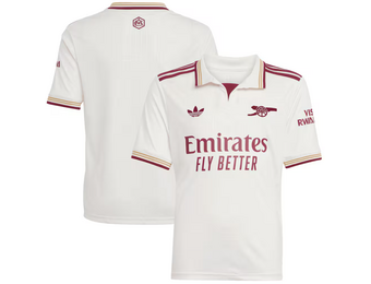 adidas Arsenal 2025 - 26 Youth Third Jersey - Cloud White/Burgundy