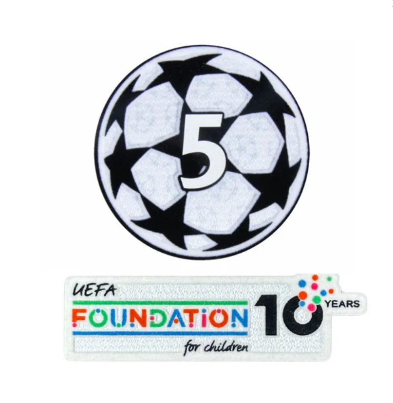 Sporting ID UEFA Champions League Barcelona 5 Sleeve Patch - Adult Size