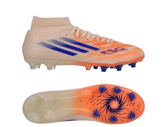 adidas Womens F50 Sparkfusion League Mid FG / MG - Bliss Orange/Lucid Blue/Beam Orange