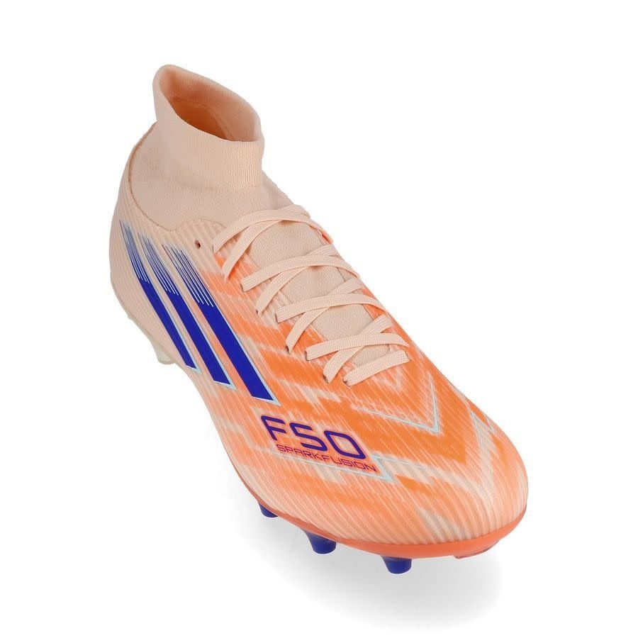 adidas Womens F50 Sparkfusion League Mid FG / MG - Bliss Orange/Lucid Blue/Beam Orange