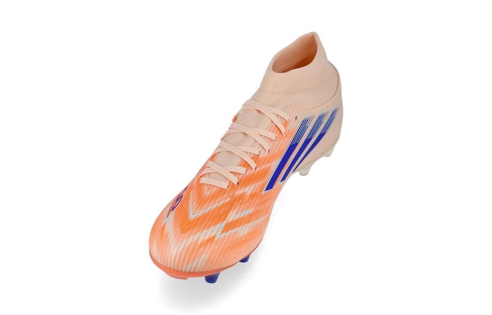 adidas Womens F50 Sparkfusion League Mid FG / MG - Bliss Orange/Lucid Blue/Beam Orange