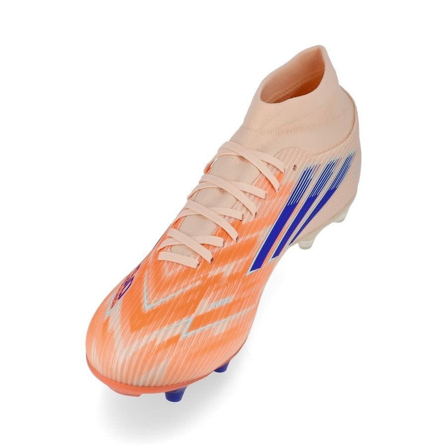 adidas Womens F50 Sparkfusion League Mid FG / MG - Bliss Orange/Lucid Blue/Beam Orange