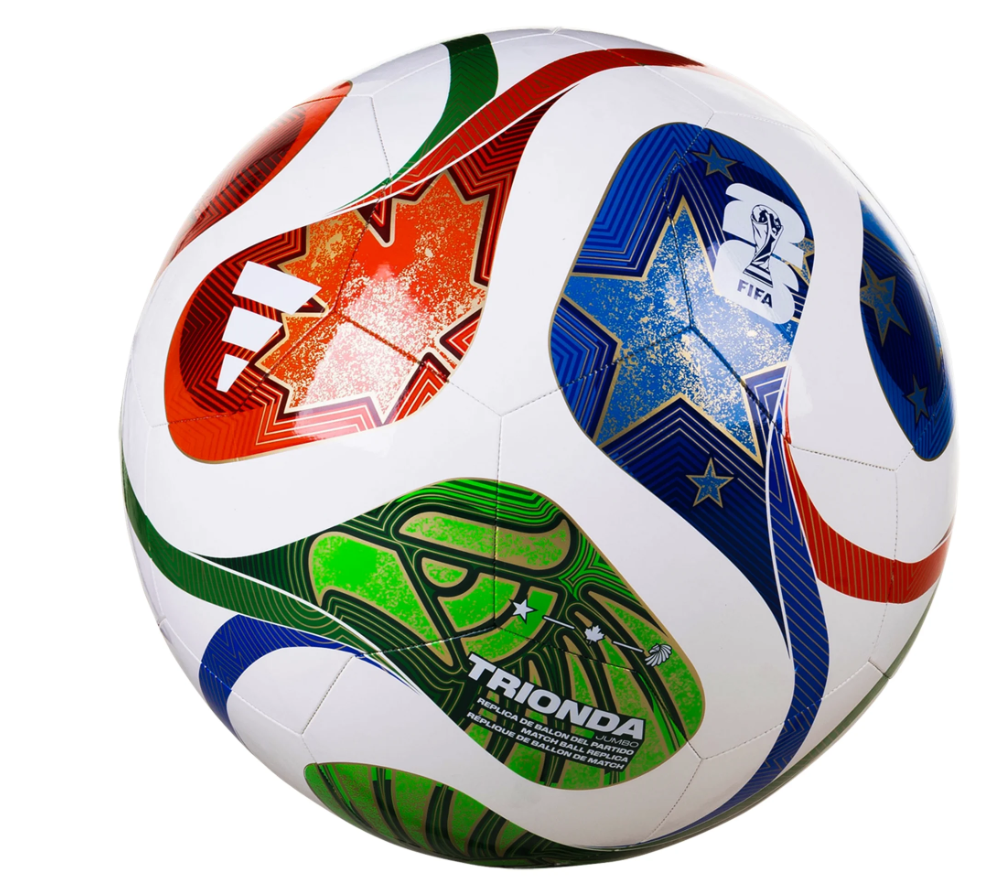 adidas FIFA World Cup 2026 Trionda JUMBO Soccer Ball - White/Royal Blue/Solar Blue/Power Red