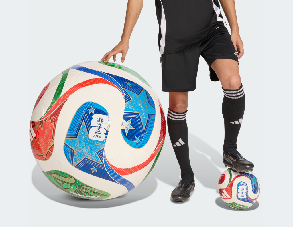 adidas FIFA World Cup 2026 Trionda JUMBO Soccer Ball - White/Royal Blue/Solar Blue/Power Red