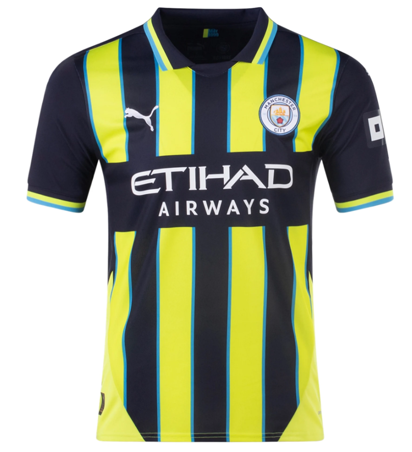 Puma Manchester City 2024 -25 Away Jersey - Navy/Yellow Glow