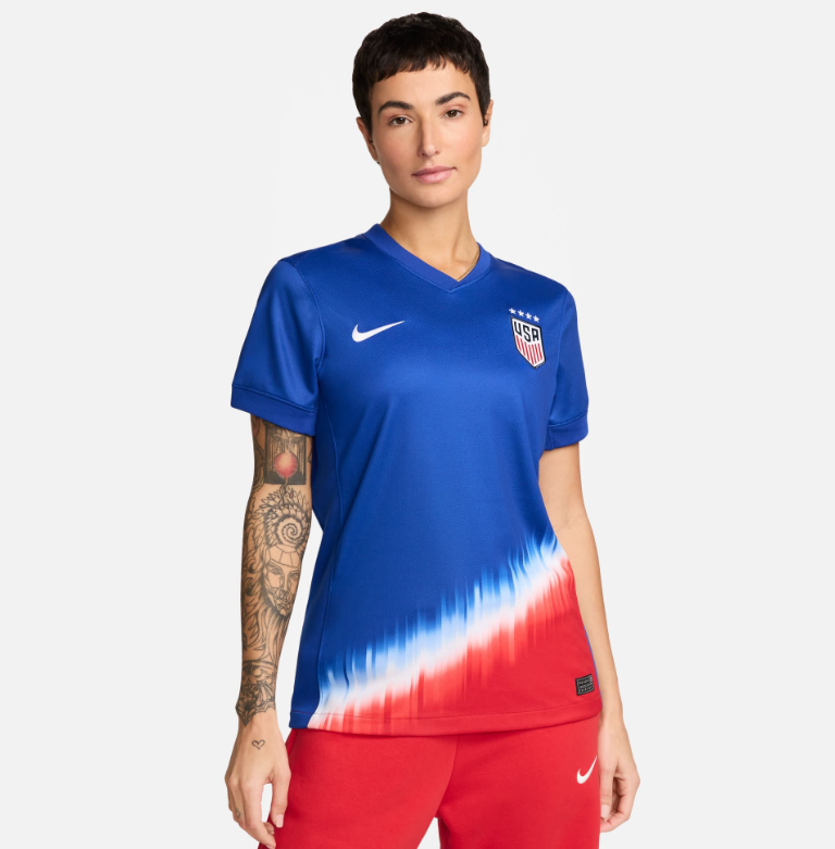 Nike Womens USA United States Copa America USWNT 2024 Away Jersey -Old Royal/Red/White/Loyal Blue/Red