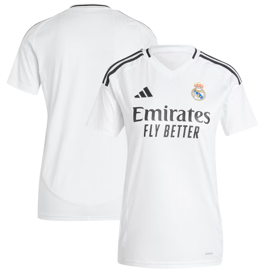 adidas Womens Real Madrid 2024 - 25 Home Jersey - White