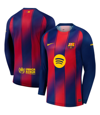 Nike Nike Barcelona 2025 - 26 Long Sleeve Home Jersey - Deep Royal Blue/Noble Red/Midwest Gold