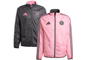 adidas Inter Miami CF MLS 2025 Reversible Anthem Jacket - Black/Pink Bliss