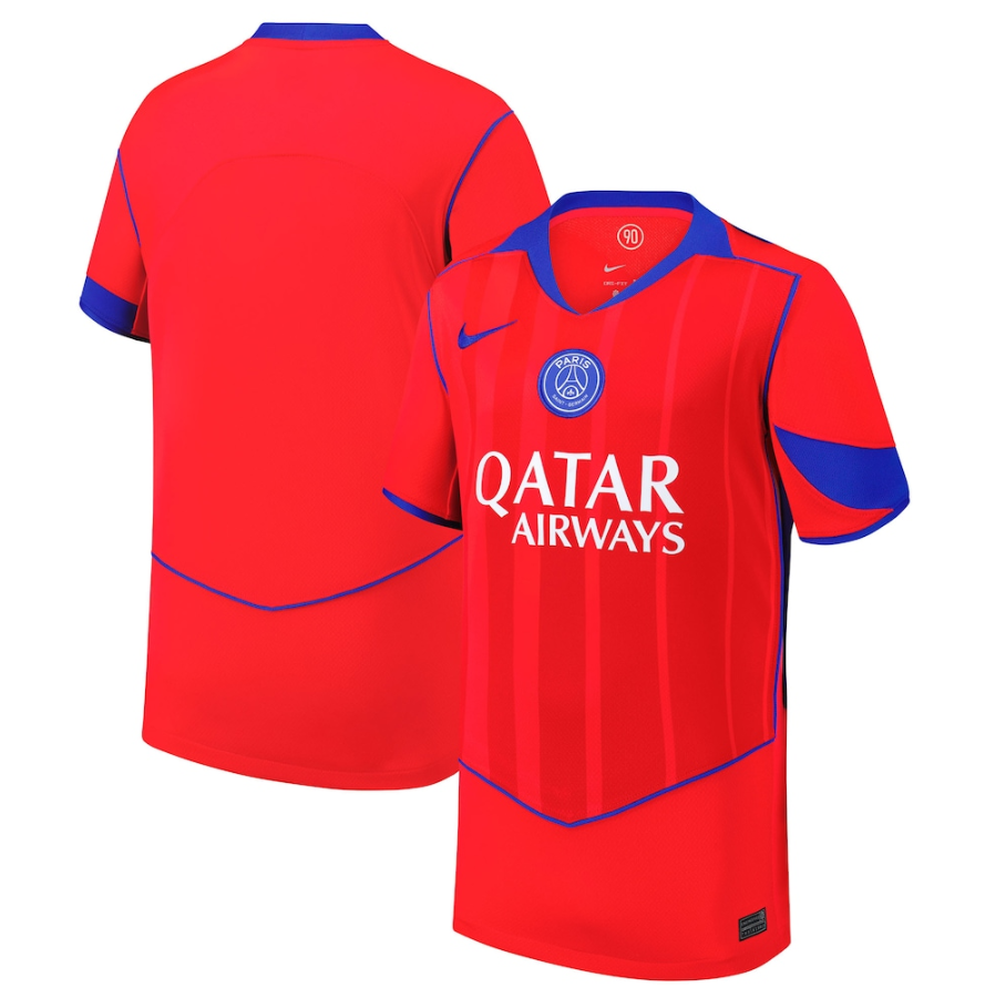 Nike Youth Paris Saint German PSG 2025 - 26 Third Jersey - Global Red/Sport Red/Hyper Royal