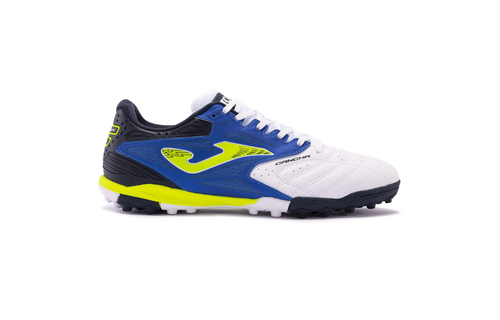 Joma Cancha 2402 Turf Soccer Shoes - White/Royal/Yellow