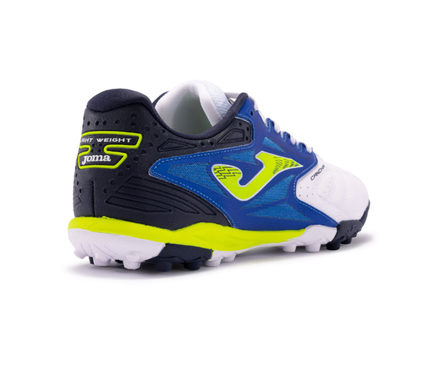 Joma Cancha 2402 Turf Soccer Shoes - White/Royal/Yellow