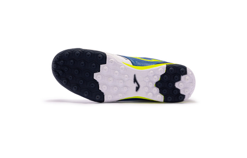 Joma Cancha 2402 Turf Soccer Shoes - White/Royal/Yellow