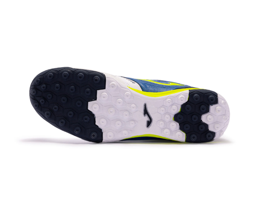 Joma Cancha 2402 Turf Soccer Shoes - White/Royal/Yellow