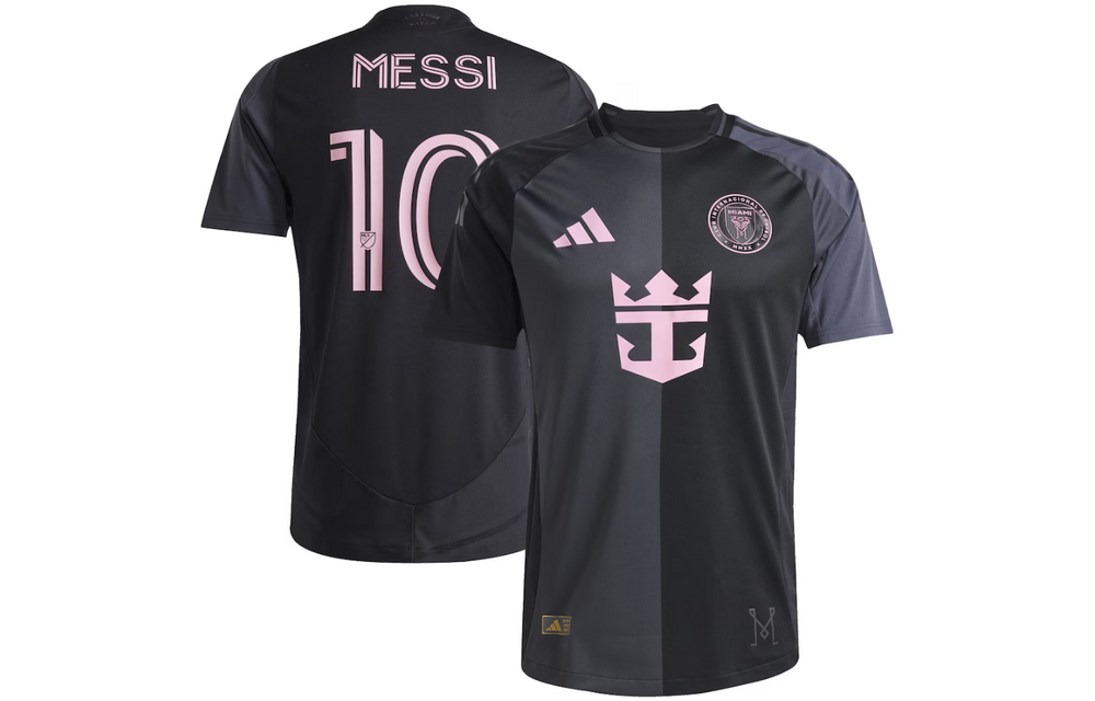 adidas Inter Miami 2025 - 26 Messi # 10 Authentic Away Jersey - Black/Bliss Pink