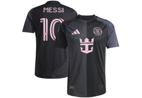 adidas Inter Miami 2025 - 26 Messi # 10 Authentic Away Jersey - Black/Bliss Pink