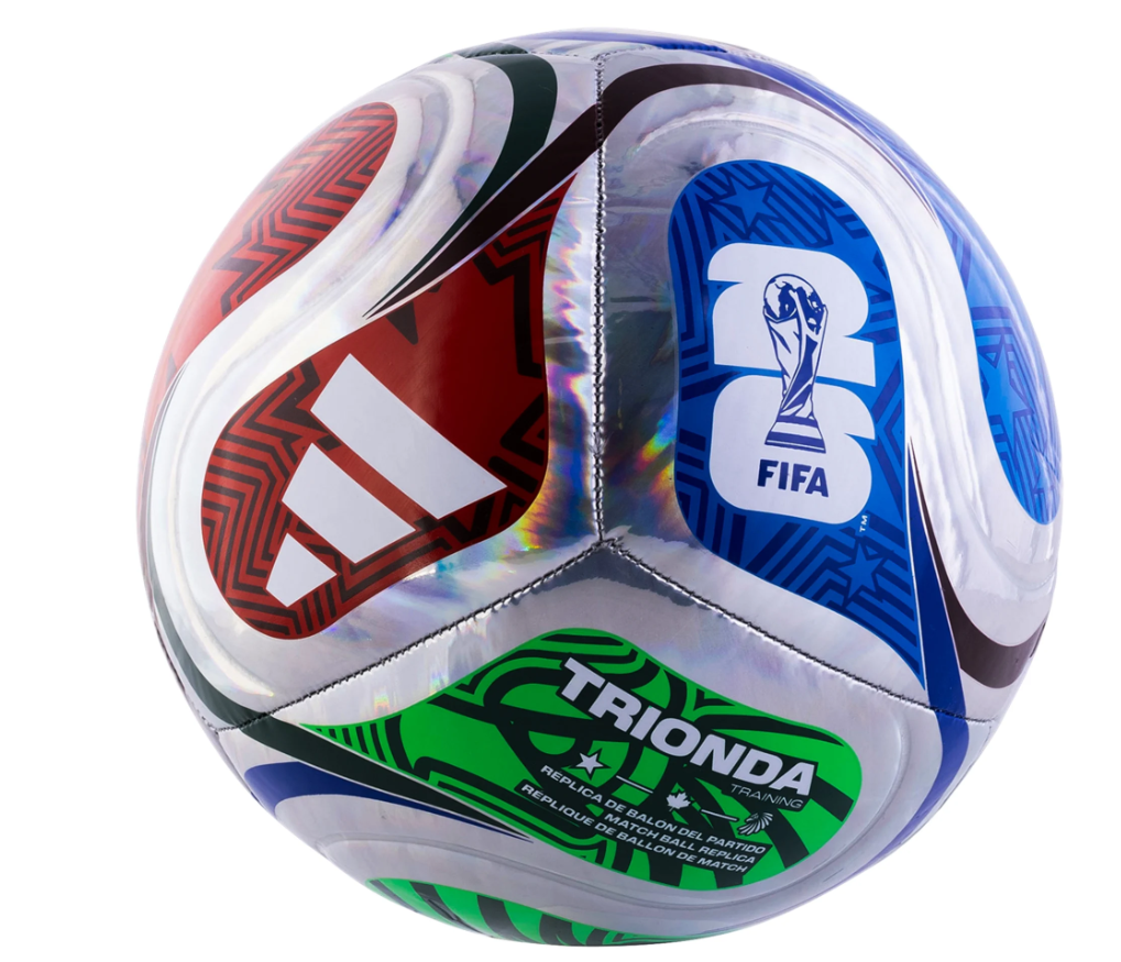 adidas FIFA World Cup 2026 Trionda Training Foil Soccer Ball - Multicolor/White/Royal Blue/Solar Blue