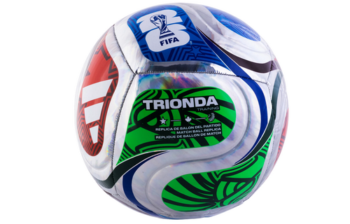 adidas FIFA World Cup 2026 Trionda Training Foil Soccer Ball - Multicolor/White/Royal Blue/Solar Blue
