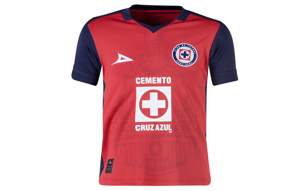 Pirma Youth Cruz Azul 2024-25 Third Jersey - Red/Navy Blue