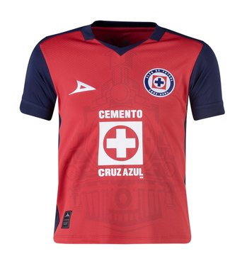 Pirma Pirma Youth Cruz Azul 2024-25 Third Jersey - Red/Navy Blue