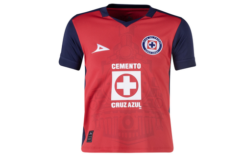 Pirma Youth Cruz Azul 2024-25 Third Jersey - Red/Navy Blue
